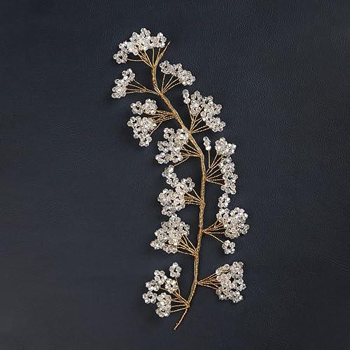 Gold Plated Floral Tiara-TR1121RRP1PP364GW - Trendisia