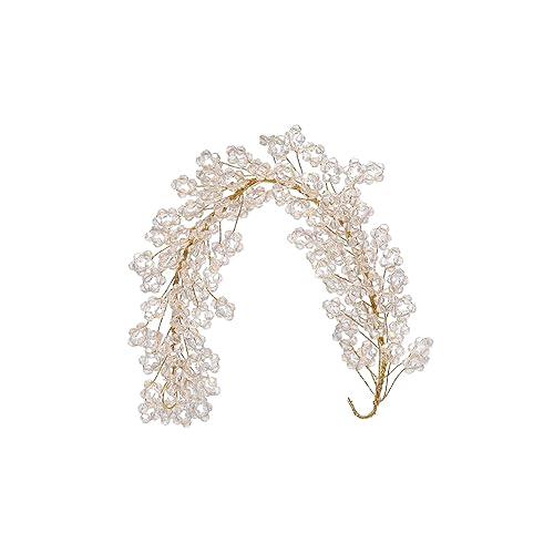 Gold Plated Floral Tiara-TR1121RRP1PP364GW - Trendisia