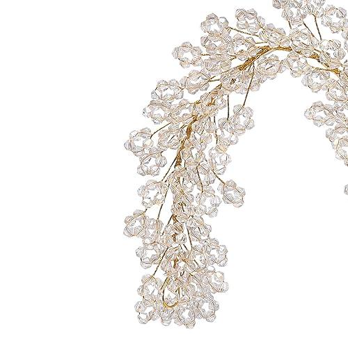 Gold Plated Floral Tiara-TR1121RRP1PP364GW - Trendisia