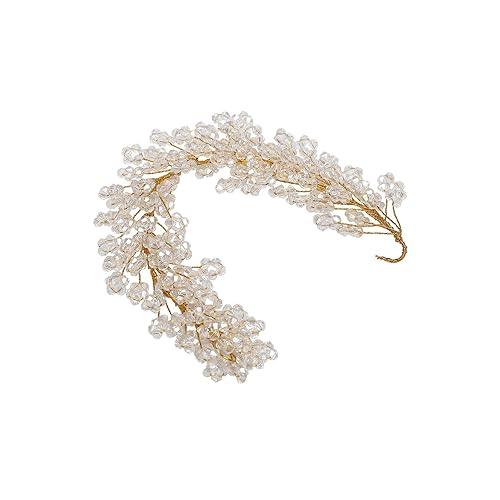 Gold Plated Floral Tiara-TR1121RRP1PP364GW - Trendisia