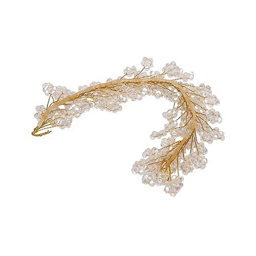 Gold Plated Floral Tiara-TR1121RRP1PP364GW - Trendisia