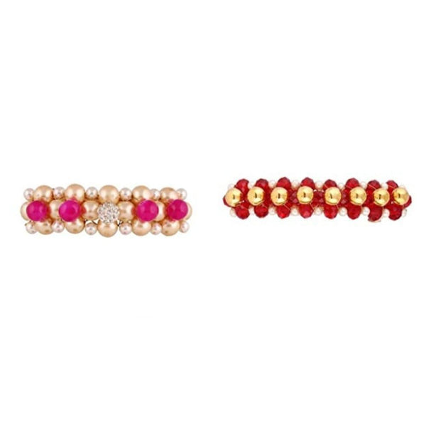 Gold Plated Hair Barrette Clips Pack of 2 - Trendisia