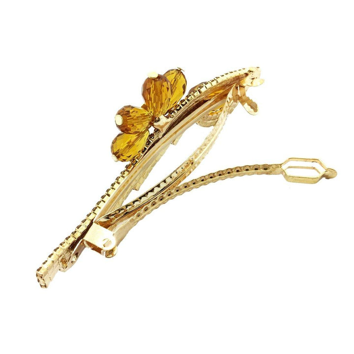 Gold Plated Hair Clip with Rhinestone - Trendisia