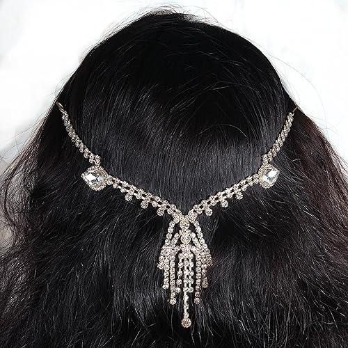 Gold Plated Hair Necklace-NSR1117GC0034GLCT - Trendisia