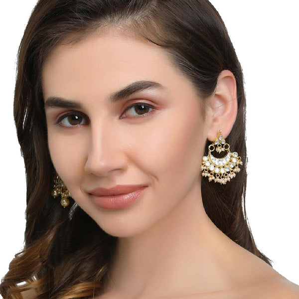 Gold-Plated Jadau Classic Drop Earrings - Trendisia