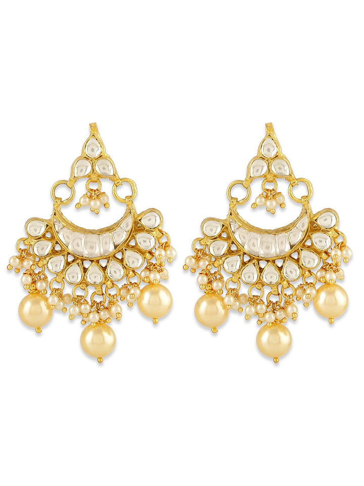 Gold-Plated Jadau Classic Drop Earrings - Trendisia