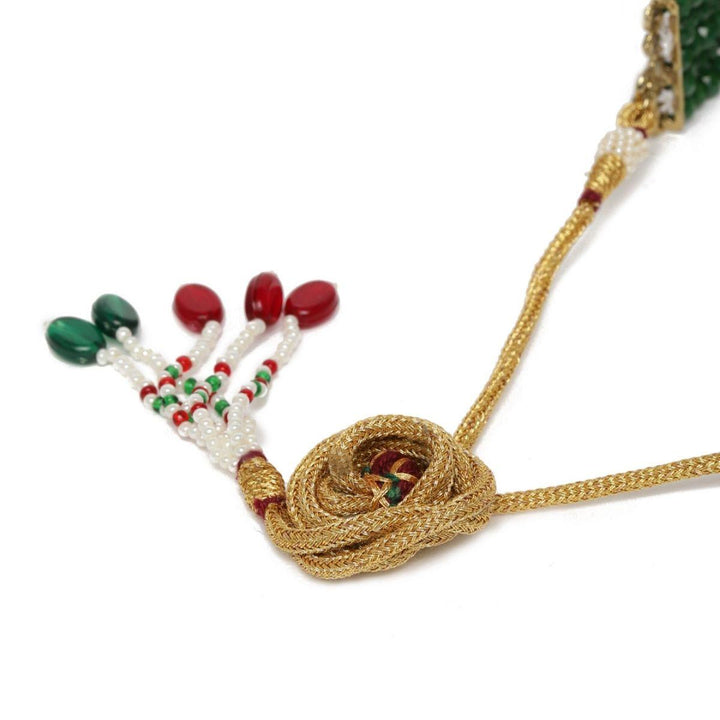 Gold-Plated Kundan Handcrafted Jewelry Set - Trendisia