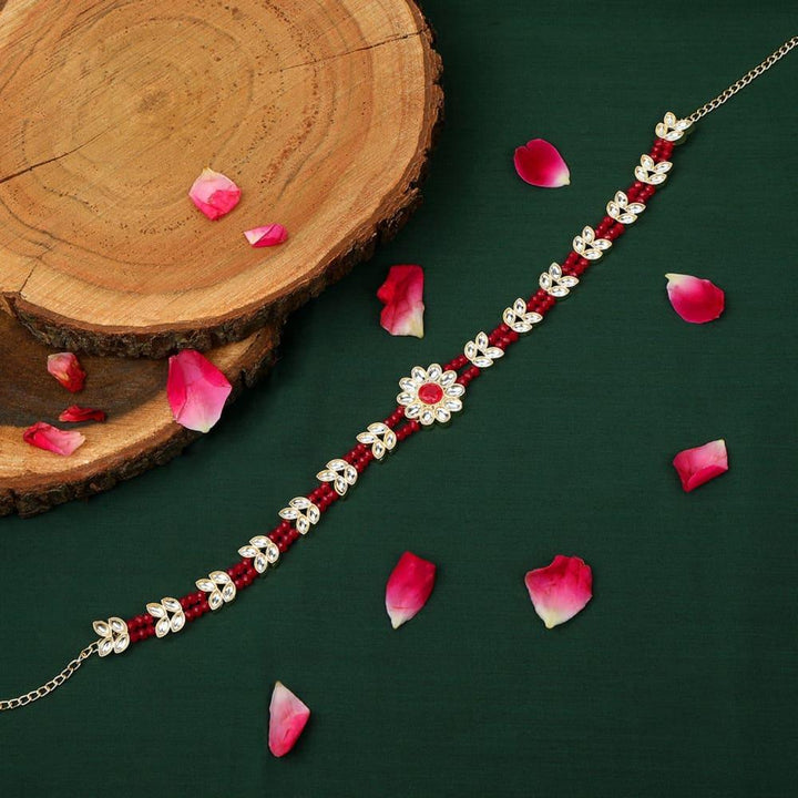 Gold-Plated Kundan Studded Mathapatti - Trendisia