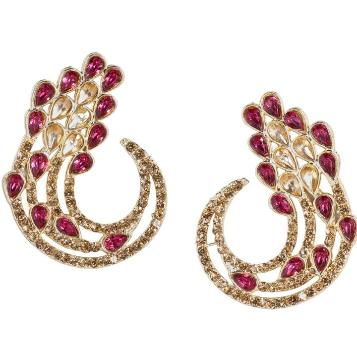 Gold-Plated Kundan Studs - Trendisia