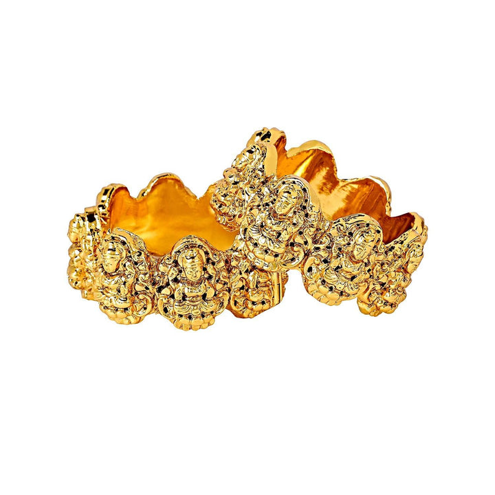 Gold-Plated Laxmi Bangles Set of 2 - Trendisia