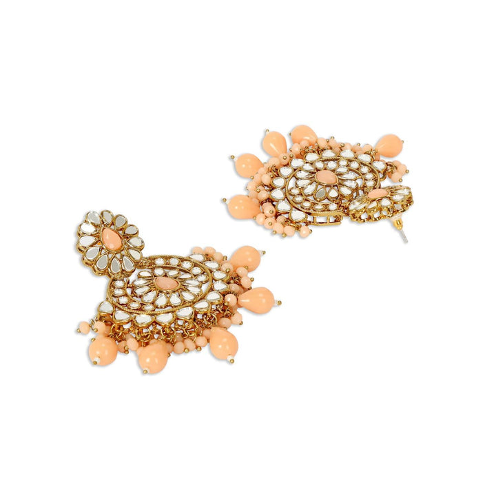 Gold-Plated Mirror Circular Chandbalis Earrings - Trendisia