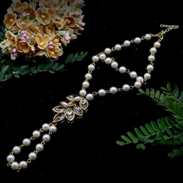 Gold Plated Pearl Ring Bracelet - Trendisia