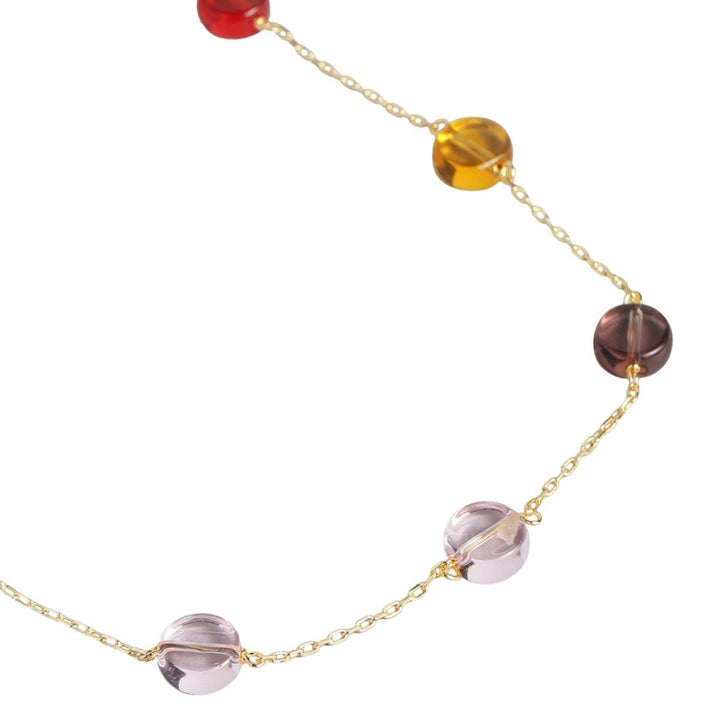 Gold-Plated Red-Yellow Stone Jewelry Set - Trendisia