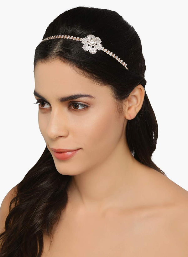 Gold-Plated Sparkling Rhinestones Hairband - Trendisia