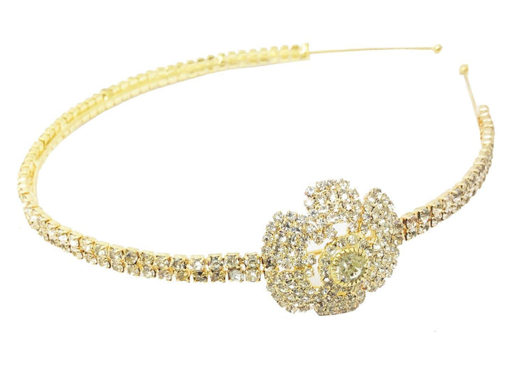 Gold-Plated Sparkling Rhinestones Hairband - Trendisia