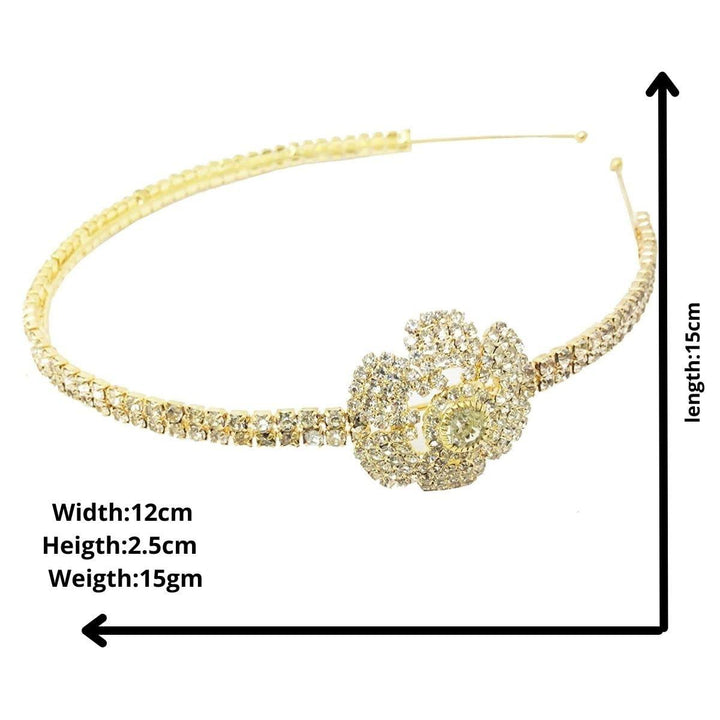 Gold-Plated Sparkling Rhinestones Hairband - Trendisia