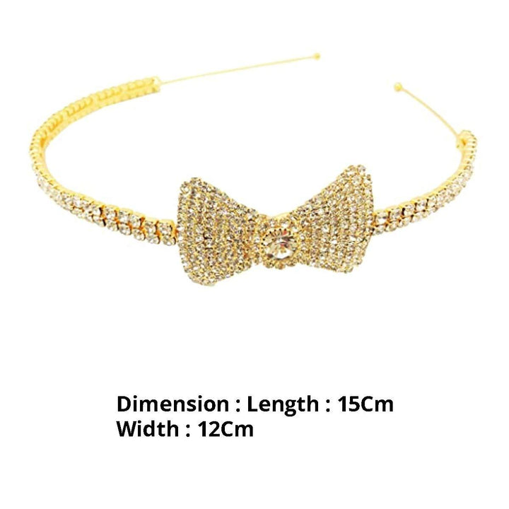 Gold Plated Stylish Bow Hair Band - Trendisia
