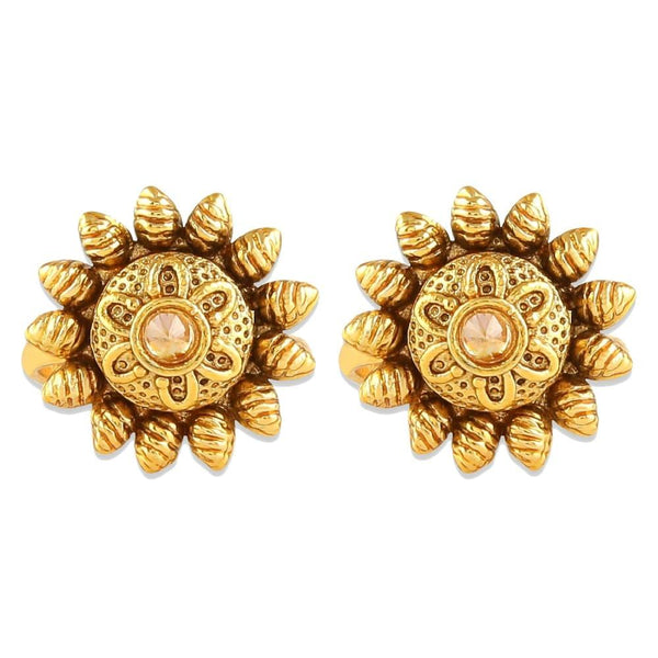 Gold Plated Traditional Floral Toe Rings - Trendisia