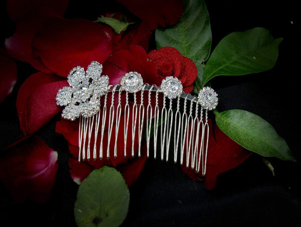 Women Gold-Toned Embellished Comb Pin - Trendisia