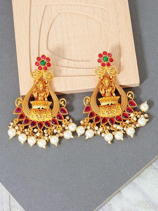 Gold-Toned Classic Drop Earrings - Trendisia