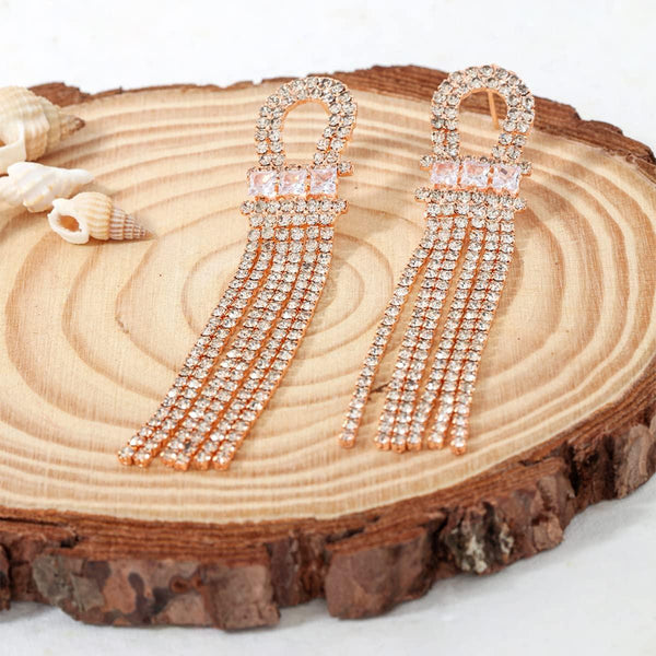 Gold-Toned Contemporary Drop Earrings - Trendisia