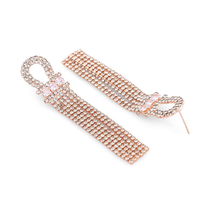 Gold-Toned Contemporary Drop Earrings - Trendisia