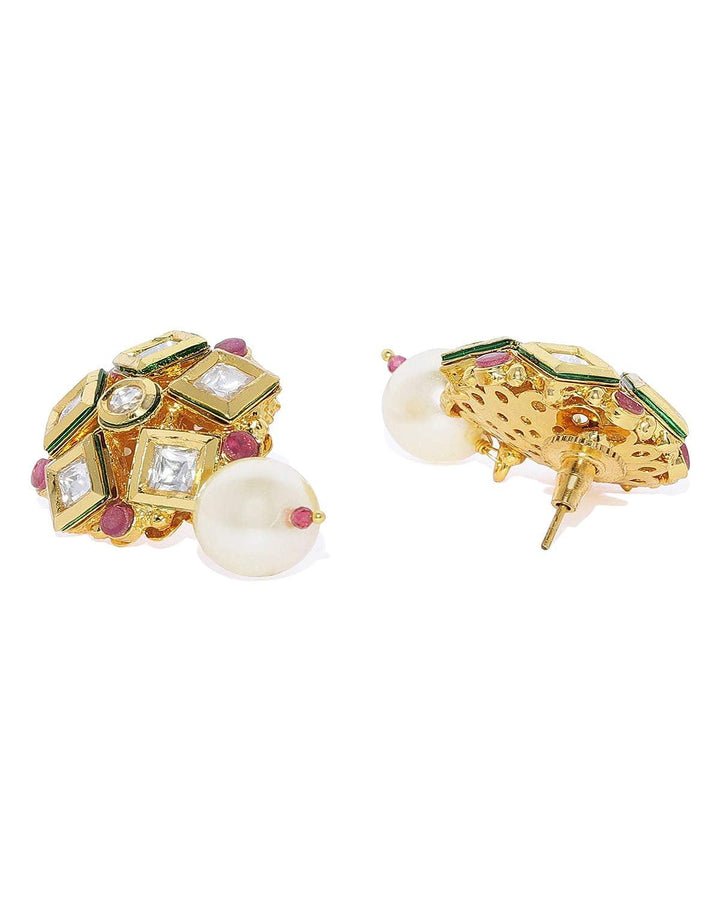 Gold-Toned Drop Earrings - Trendisia