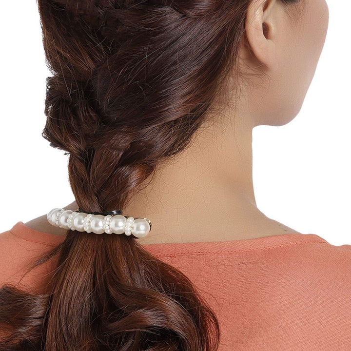 Gold-Toned Embellished French Barrette - Trendisia