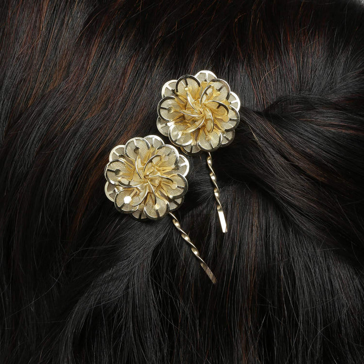 Gold-Toned Multicolor Bobby Pins-SP0818GC8018G - Trendisia