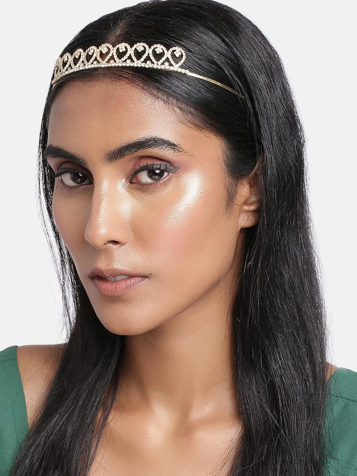 Gold-Toned Rhinestone hairband - Trendisia
