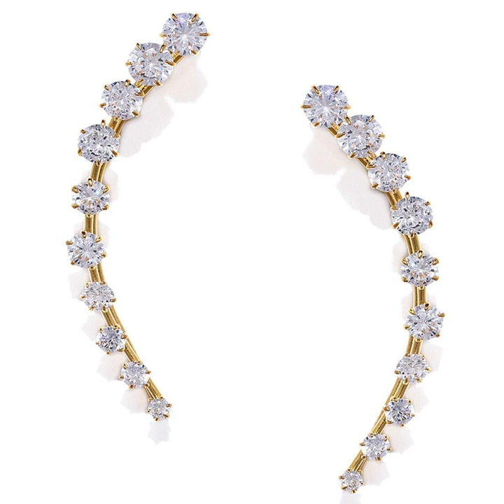 Gold-Toned White Classic Ear Cuff - Trendisia