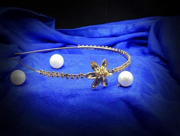 Gold-Toned White Flower Hairband - Trendisia