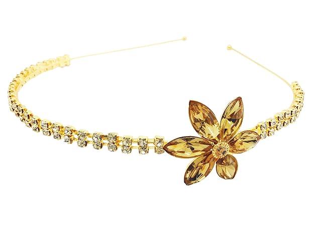 Gold-Toned White Flower Hairband - Trendisia