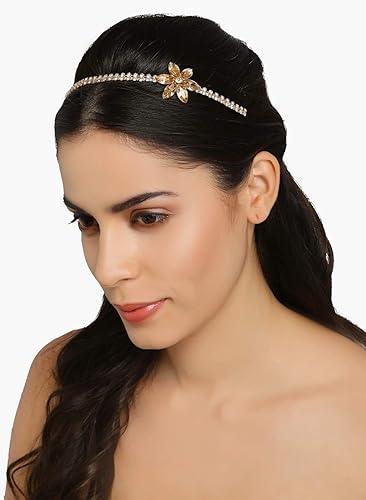 Gold-Toned White Flower Hairband - Trendisia