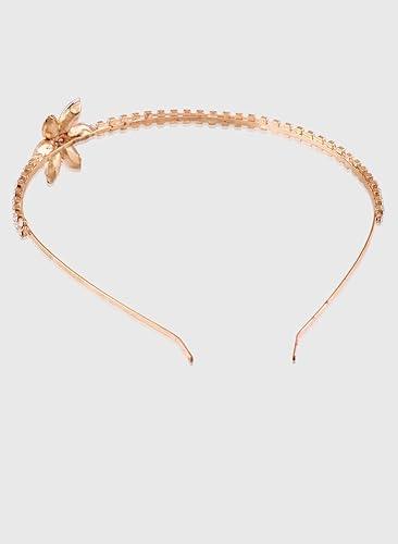 Gold-Toned White Flower Hairband - Trendisia