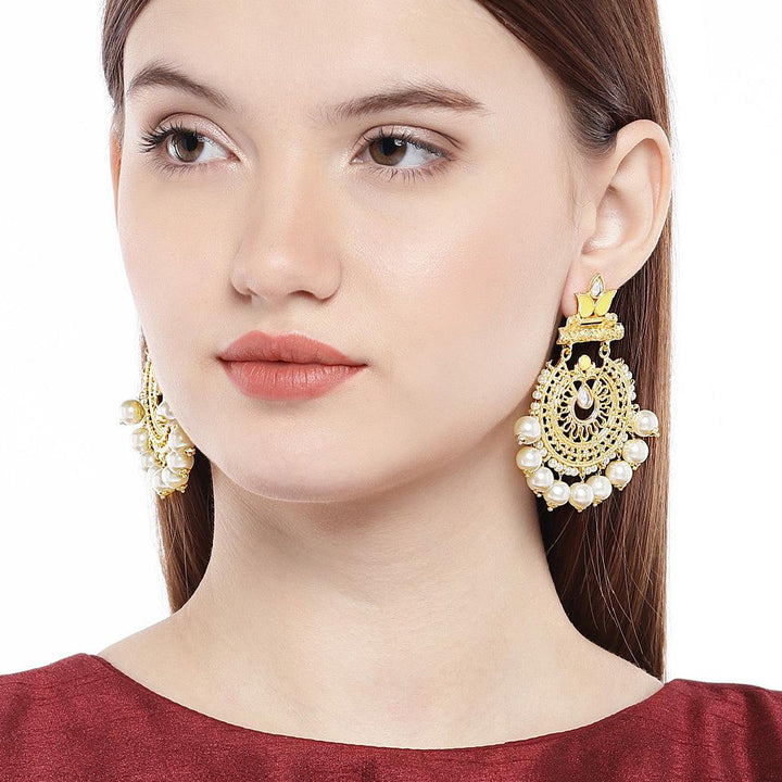Gold-Toned Yellow Classic Drop Earrings - Trendisia