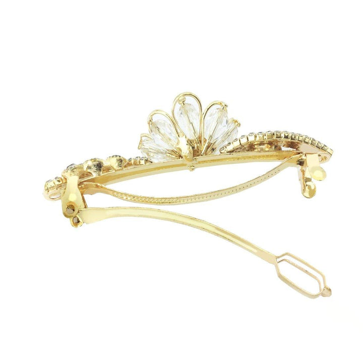 Golden Plated Rhinestone Women & Girl Clip - Trendisia