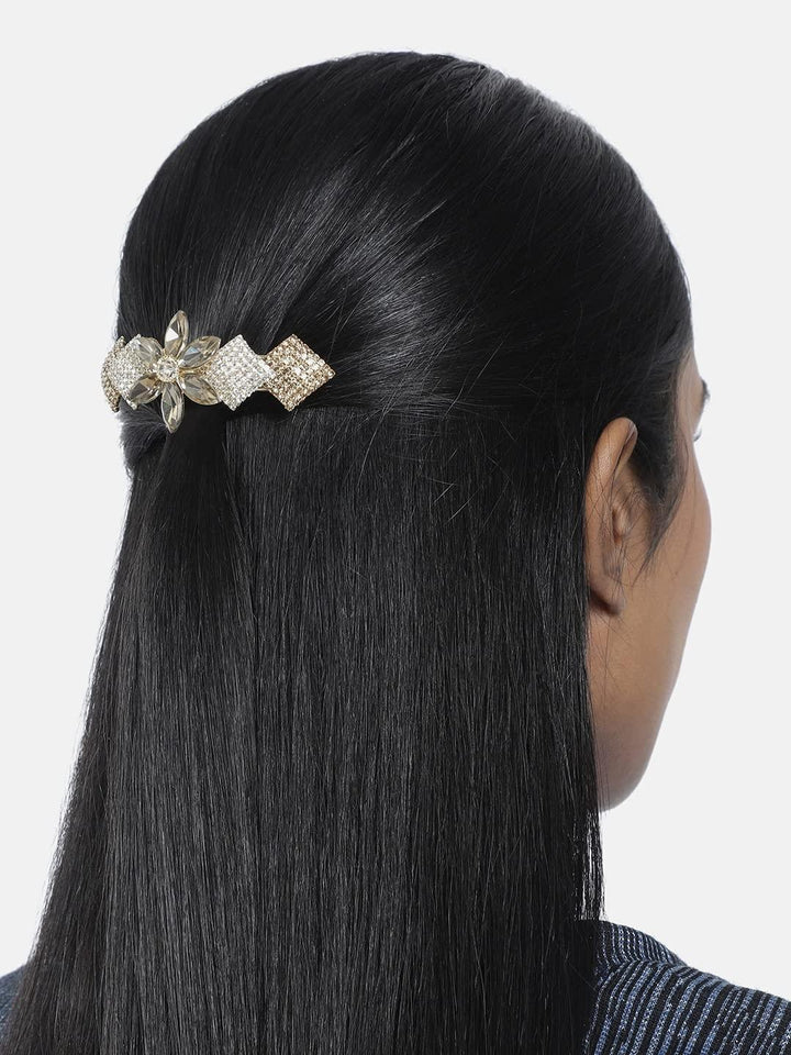 LCT Traditional Rhinestone Hair Barrette - Trendisia