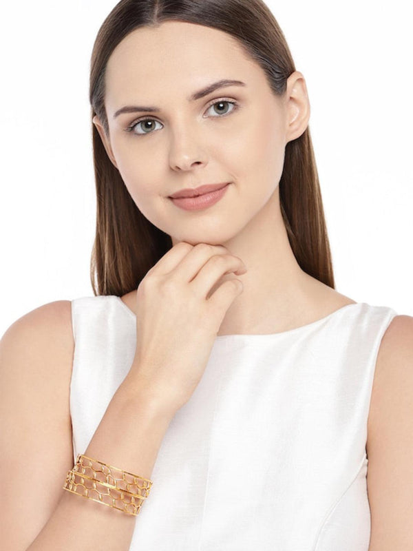 Matt Gold Handcrafted Bangles for Women - Trendisia