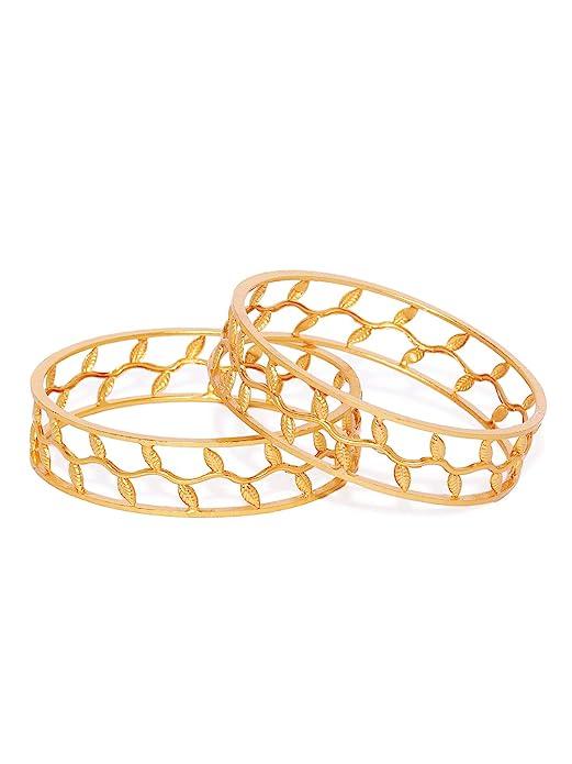 Matt Gold Handcrafted Bangles for Women - Trendisia