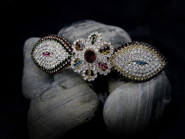 Multi-Colour Floral Design Hair Clips - Trendisia