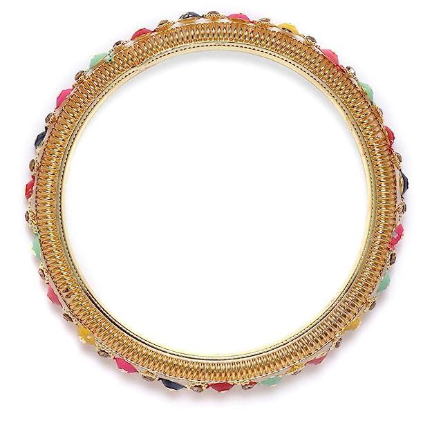 Set of 4 Matte Gold Plated Bangles - Trendisia