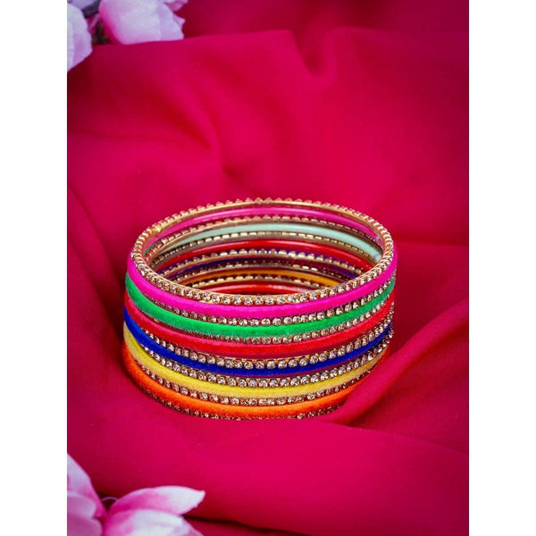 Multicolor Silk Thread Bangles for Navaratri - Trendisia