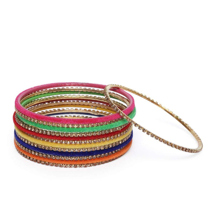 Multicolor Silk Thread Bangles for Navaratri - Trendisia
