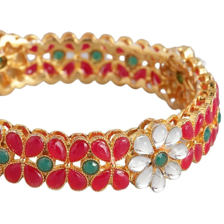 Nature's Delight Gold-Plated Set of-2 Bangles - Trendisia