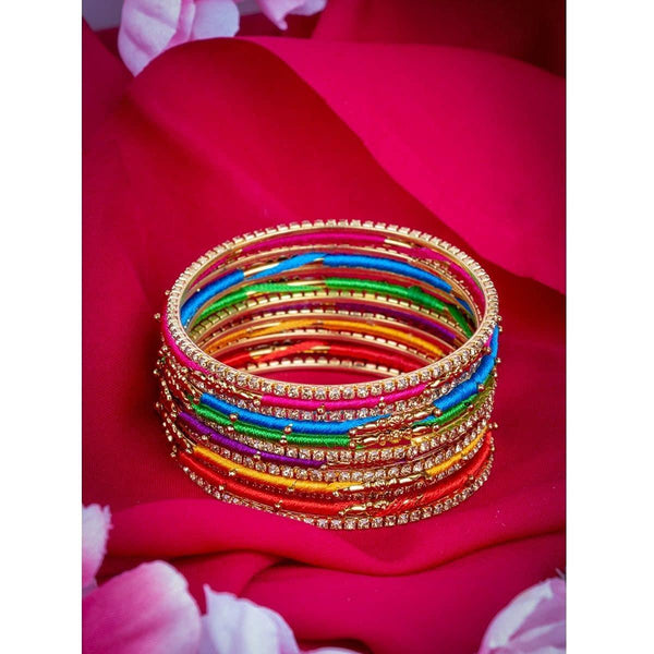 Navratri Silk Thread Bangles Set - Trendisia