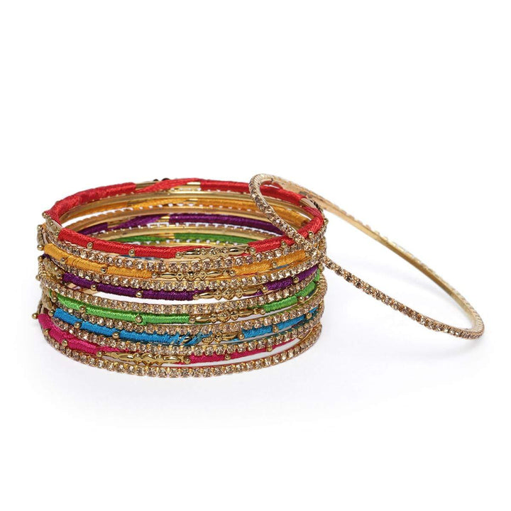 Navratri Silk Thread Bangles Set - Trendisia