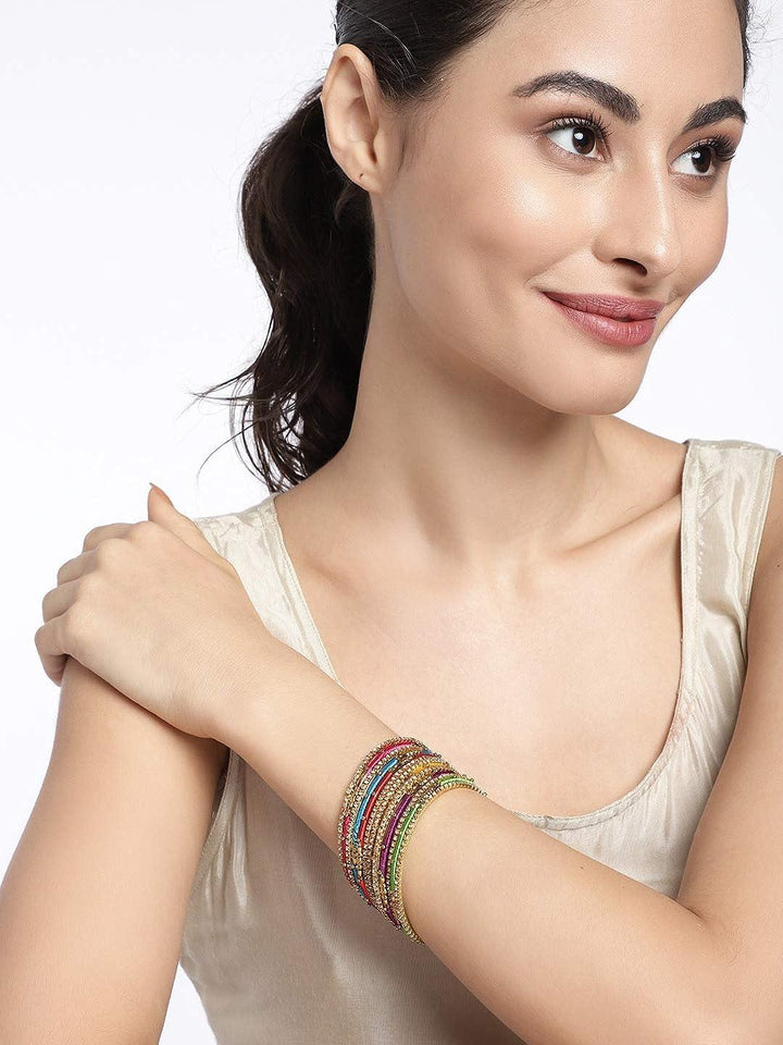 Navratri Silk Thread Bangles Set - Trendisia