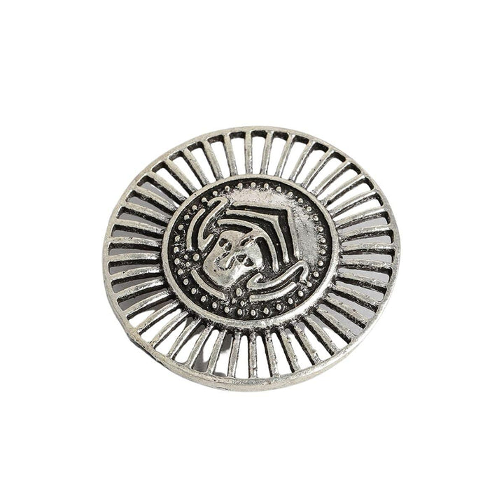 Oxidised Circular Oversized Studs - Trendisia