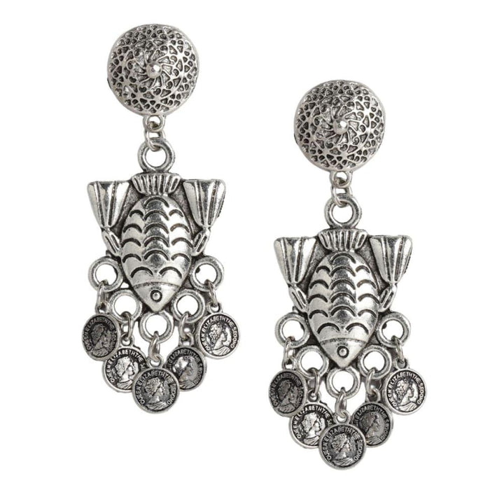 Oxidised Contemporary Earrings for Women - Trendisia